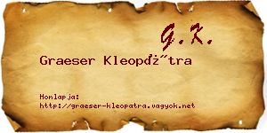 Graeser Kleopátra névjegykártya